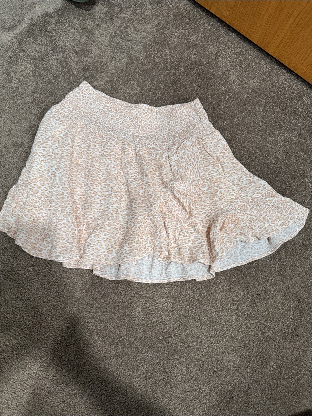 Ocean Drive Leopard Print Ruffle Mini Skirt - never worn
